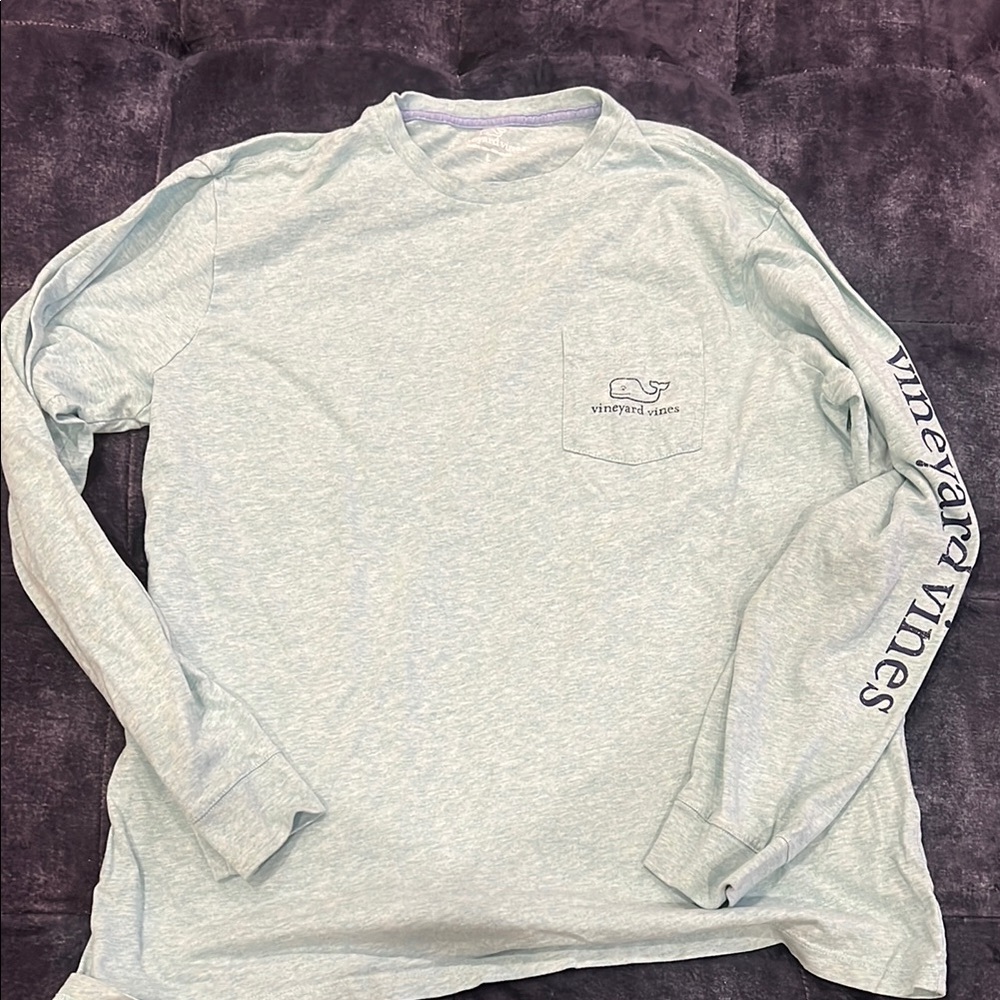 Vineyard Vines Mint Green Long Sleeve Tee Casual Comfort
